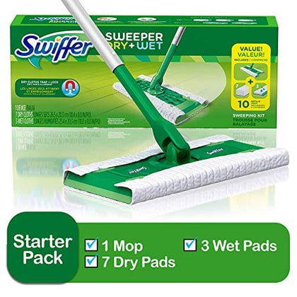 Swiffer Sweeper Dry and Wet Floor Mopping and Cleaning Starter Kit: Health & Personal Care
