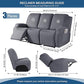 TAOCOCO Recliner Sofa Slipcover, 3 Pieces Polyester Fabric Stretch Sofa Covers for 3 Seat Reclining Couch, Soft Washable Furniture Protector with Pockets (3 Seat, Light Gray) ebuys