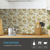 Art3d 10-Sheet Peel and Stick Subway Backsplash, 12 in. x 12in. Stone Design