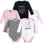 Hudson Baby Unisex Cotton Bodysuits, Girl Baby Bear Long-Sleeve 5-Pack, 0-3 Months (3M): Clothing ebuystt