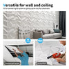 Art3d PVC 3D Wall Panels, Plastic Decorative Wall Tile in White 12-Pack