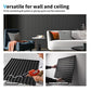 Art3d Slat Wall Panel, 3D Fluted Textured Panel 12-Tile 19.7 x 19.7in. - Black MEGA