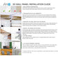 Art3d Textures 3D Wall Panels White Diamond Design Pack of 12 Tiles 32 Sq Ft (PVC) MEGA