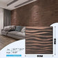 Art3d PVC Wave Panels for Interior Wall Decor, Antique Copper Textured 3D Wall Tiles, 19.7" x 19.7" (12-Pack) MEGA