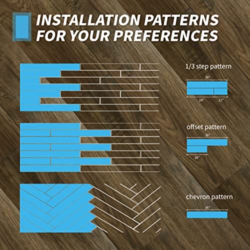3d Art 36-Pack 54 Sq.ft Peel and Stick Floor Tiles Vinyl Plank Flooring Wood Look, Adhesive and Waterproof Tile Sticker for Bedroom, Living Room, Kitchen, RV in Ashtree Mega