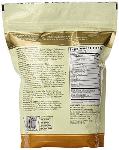 Spectrum Essentials Organic Ground Flaxseed, 24 Ounce (Pack of 1) : Flaxseeds Spices And Herbs : Grocery & Gourmet Food ebuystt