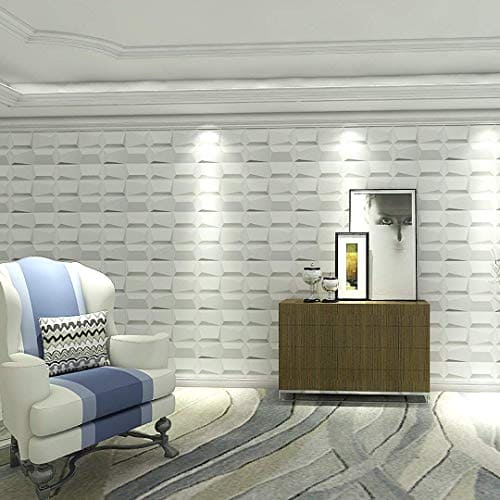 Art3d Decorative PVC Wall Panels, 32 Square Feet, 3D Rectangle MEGA