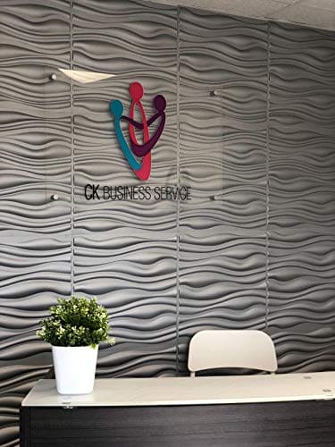 Art3d PVC Wave Board Textured 3D Wall Panels, Grey, 19.7" x 19.7" (12 Pack)　 Art3d