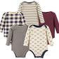 Hudson Baby Unisex Cotton Bodysuits, Girl Baby Bear Long-Sleeve 5-Pack, 0-3 Months (3M): Clothing ebuystt