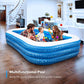 Inflatable Swimming Pool, Hesung 118" X 69" X 21" Full-Sized Family Kiddie Blow up Pool for Kids, Adults, Baby, Children, Thick Wear-Resistant Big Above Ground, Garden, Backyard Water Party for Age 3+ ebuystt