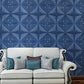 Art3d Navy Blue 3D Wall Panel PVC Flower Design Cover 32 Sqft, for Interior Wall Decor in Living Room,Bedroom,Lobby,Office,Shopping Mall MEGA