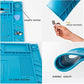 CPB Silicone Repair Mat Heat Resistant Work Mat with Scale Rule and Screw Position for soldering Iron, Electronics, Computer, Cellphone - Blue - S130 / S160 / S180 ebuystt