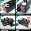 Upgraded Fog Machine Smoke Machine with 13 Colorful 8 Led Lights, 500W and 2000CFM Fog with Wired Wireless Remote Controls, Perfect for Indoor Outdoor Wedding, Halloween, Party and Stage Effect