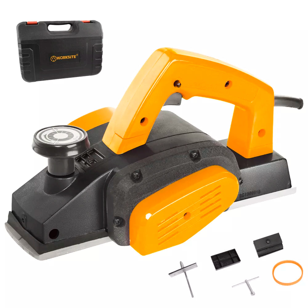 WORKSITE Professional Electric Wood Planer 110-120V Thicknesser Machine Mini Portable Woodworking Machinery Hand Planer 620W - EPW102 Worksite Power Tools