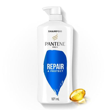 Pantene Repair & Protect Shampoo 36.2 oz / 1 L Pair with Repair & Protect Conditioner for 2X less breakage and incredible results-435412
