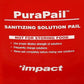 PuraPail Sanitizing Utility Pail Eliminates confusion between cleaning and sanitizing solution containers,ref used for sanitizing,reduces risk of cross-contamination,square design -IMPACTPAIL Hannah's Variety Store