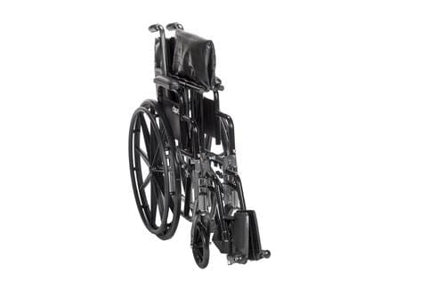 Wheelchair Manual Silver Sport II PS-SSP218DDA-SF Embossed vinyl upholstery is durable, lightweight and easy to clean. Urethane tires mounted on composite wheels provide durability and low maintenance. -9797 Hannah's Variety Store