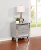 Leighton 2-Drawer Nightstand Metallic Mercury Collection: This 2-Drawer Nightstand Is Great For A Stylish Bedroom, This Transitional Two-Drawer Night Stand Is Full Of Chic Details. Leighton SKU: 204922