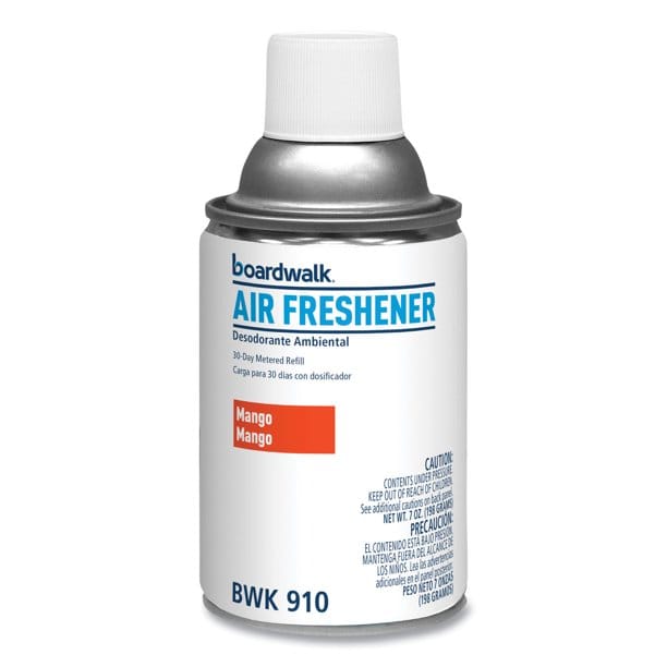 Boardwalk Metered Air Freshener Refill, Mango, 5.3 oz Aerosol Premium fragrances create a pleasing atmosphere.Eliminates offensive odors leaving behind a long-lasting freshness-BWK910