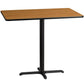 30'' x 48'' Rectangular Black Laminate Table Top with 23.5'' x 29.5'' Bar Height Table Base [XU-BLKTB-3048-T2230B-GG] Fl Furniture