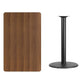 30'' x 48'' Rectangular Black Laminate Table Top with 24'' Round Bar Height Table Base [XU-BLKTB-3048-TR24B-GG] Fl Furniture