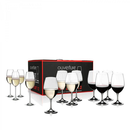 Riedel Ouverture White Wine, Magnum and Champagne Glasses offers a unique collection of versatile wine glasses. Perfect for dinner parties, this selection includes red wine, white wine and champagne glasses to allow you to cater for every occasion- 540893