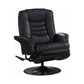 Upholstered Swivel Recliner Black SKU: 600229 coastmega