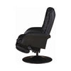 Upholstered Swivel Recliner Black SKU: 600229