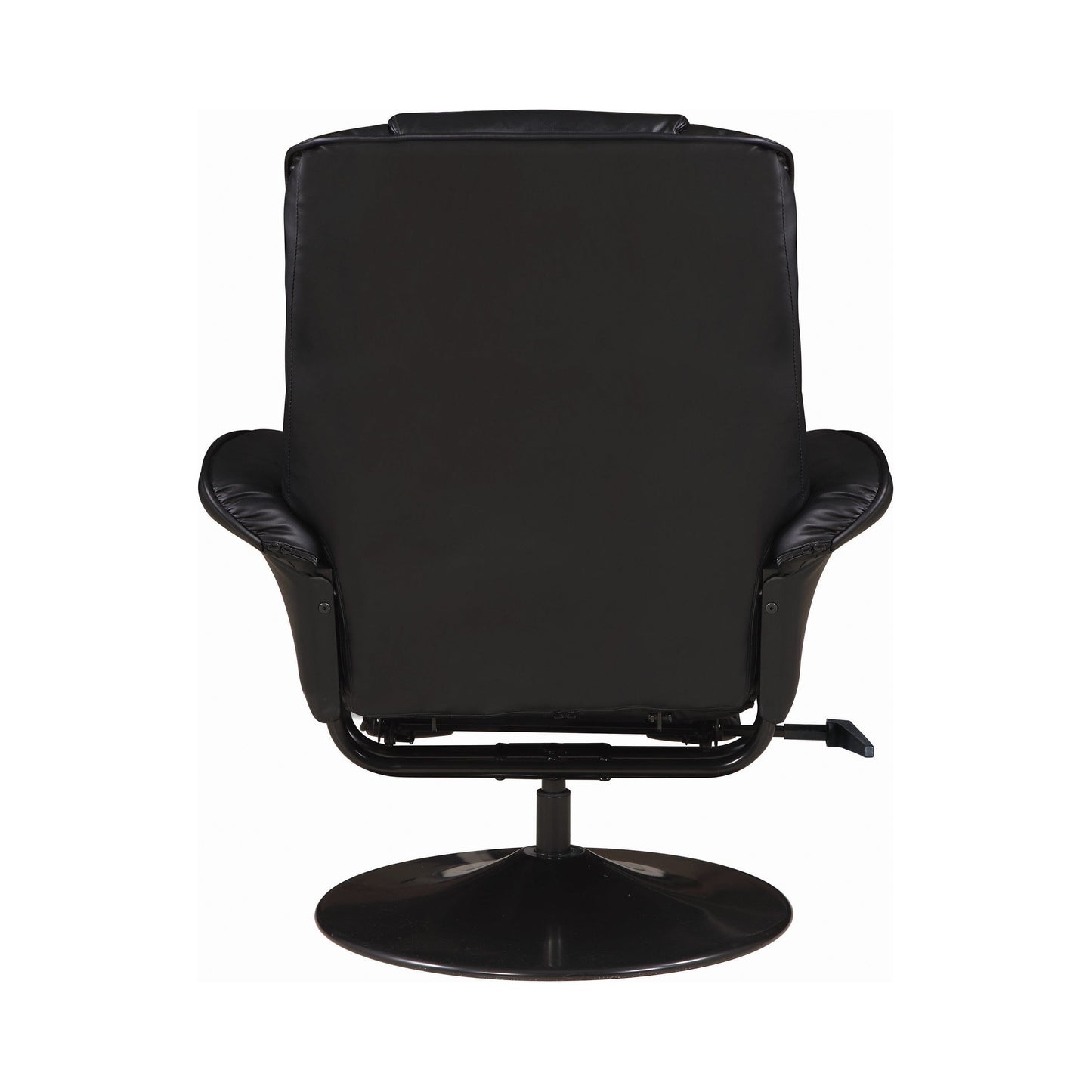 Upholstered Swivel Recliner Black SKU: 600229 coastmega