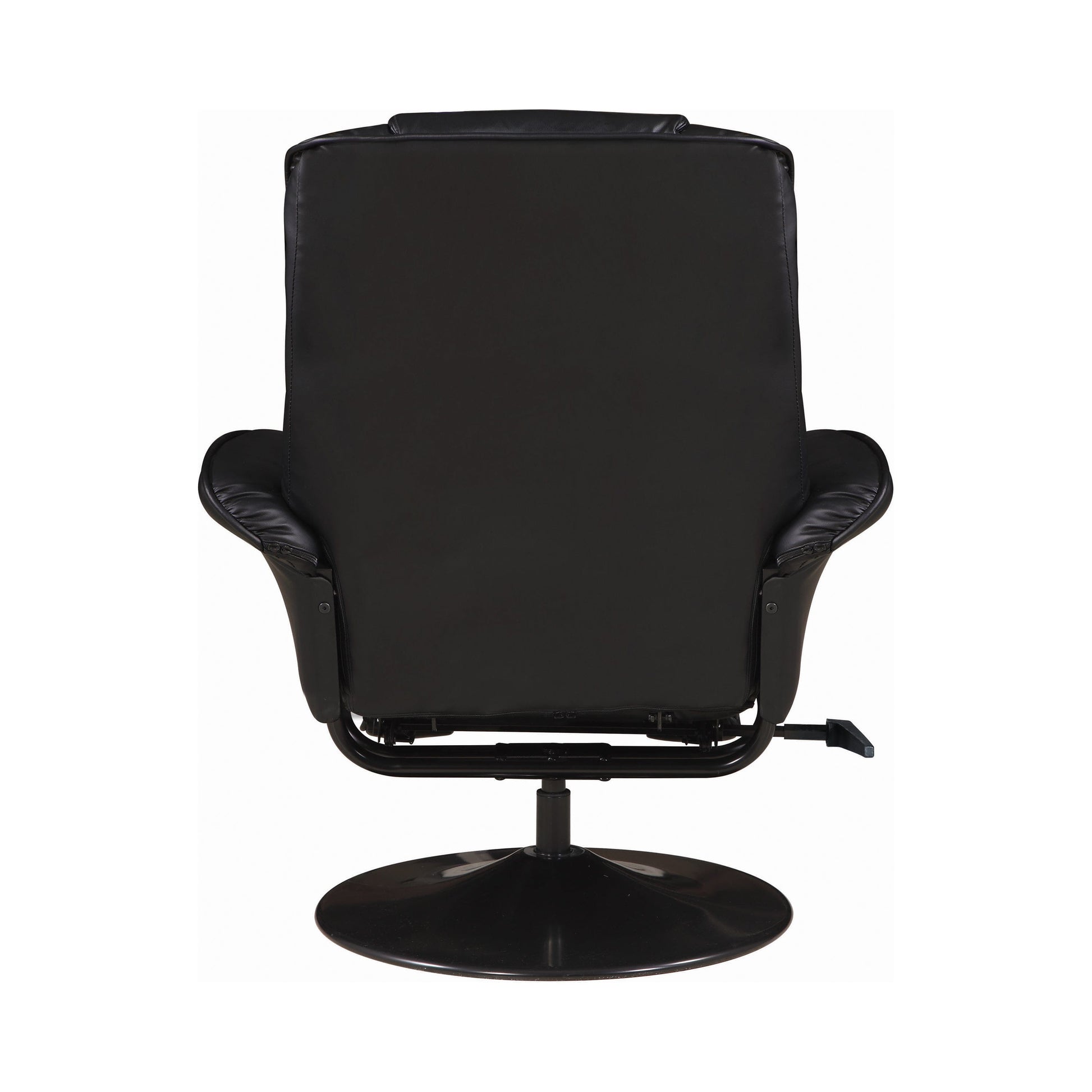 Upholstered Swivel Recliner Black SKU: 600229 coastmega