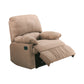 Upholstered Recliner Tan SKU: 600264 coastmega