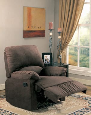 Upholstered Recliner Chocolate SKU: 600266 coastmega