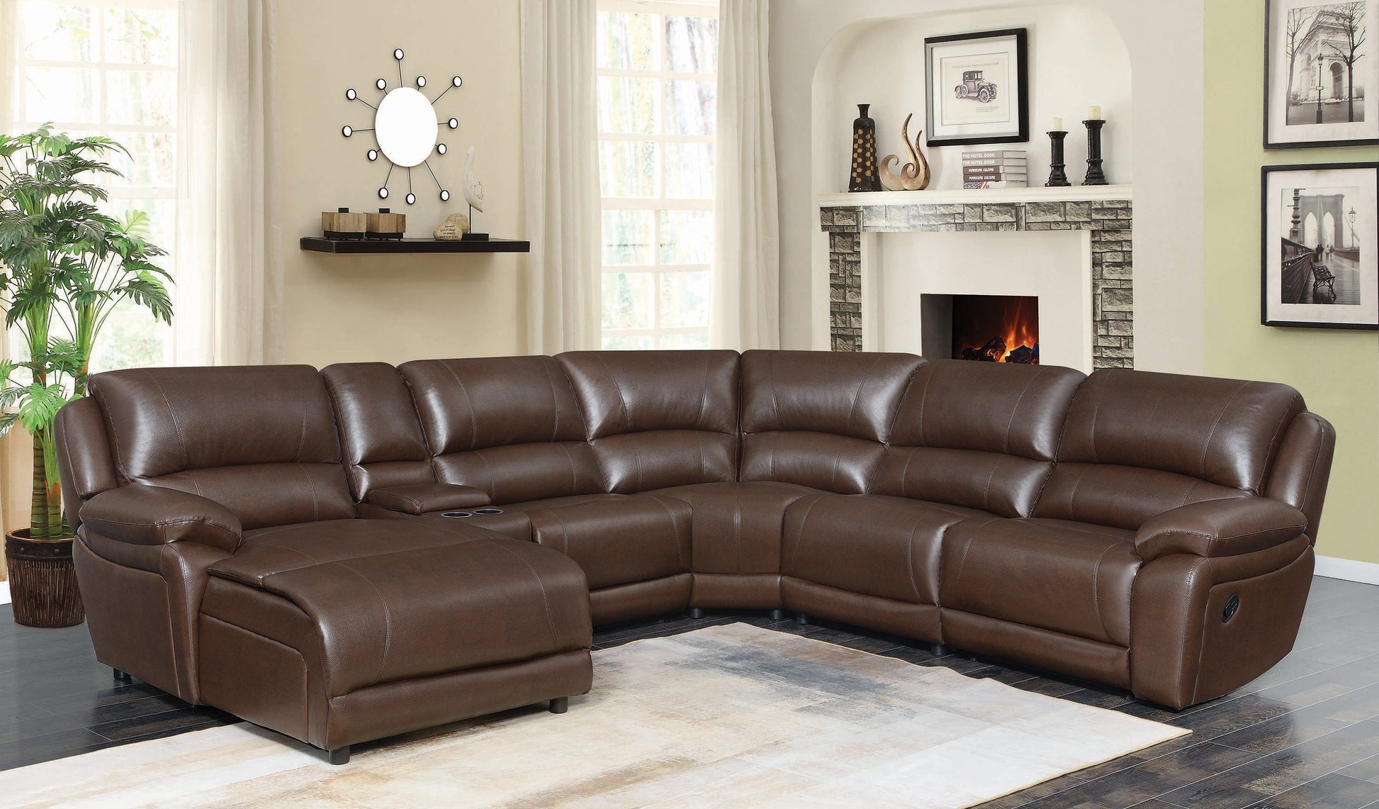 Mackenzie 6-Piece Motion Sectional Chestnut Collection: Mackenzie SKU: 600357 coastmega