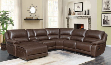 Mackenzie 6-Piece Motion Sectional Chestnut Collection: Mackenzie SKU: 600357