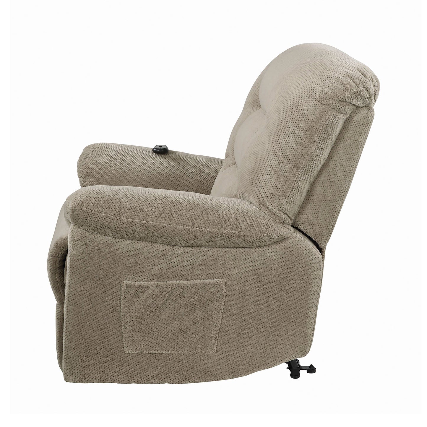 Upholstered Power Lift Recliner Beige SKU: 600399 coastmega
