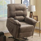 Upholstered Power Lift Recliner Brown Sugar SKU: 601025 coastmega