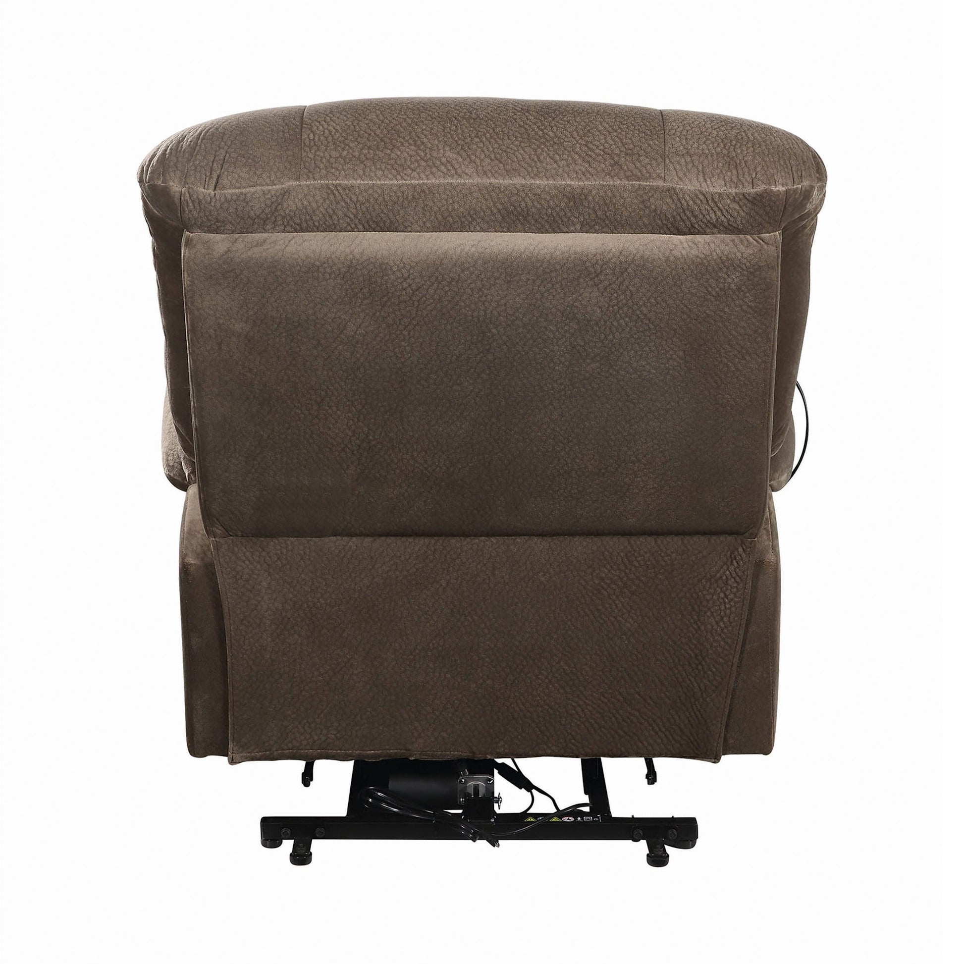 Upholstered Power Lift Recliner Brown Sugar SKU: 601025 coastmega