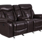 Zimmerman Upholstered Tufted Living Room Set Dark Brown SKU: 601711-S2 coastmega