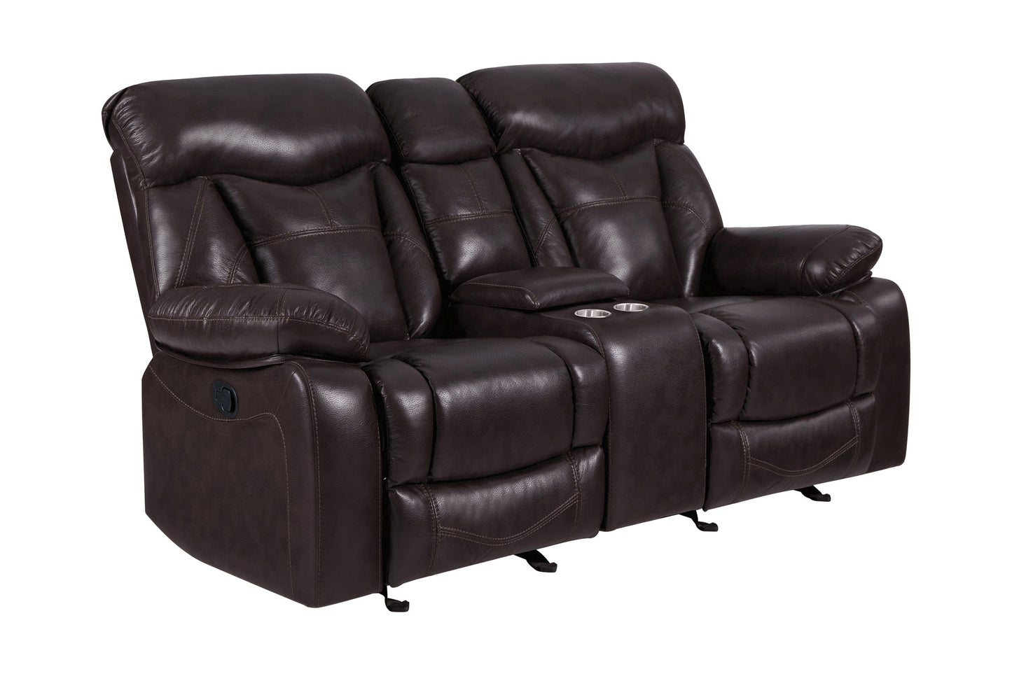 Zimmerman Upholstered Tufted Living Room Set Dark Brown SKU: 601711-S2 coastmega