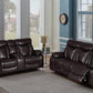 Zimmerman Upholstered Tufted Living Room Set Dark Brown SKU: 601711-S2 coastmega