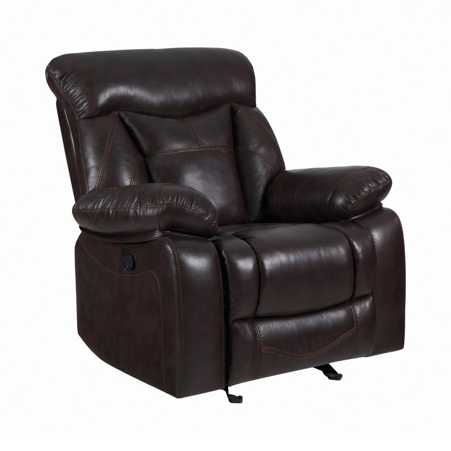 Zimmerman Pillow Top Arm Glider Recliner Dark Brown Collection: Zimmerman SKU: 601713 coastmega