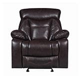 Zimmerman Pillow Top Arm Glider Recliner Dark Brown Collection: Zimmerman SKU: 601713 coastmega