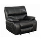 Willemse Upholstered Glider Recliner Black - SKU: 601936 coastmega