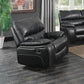 Willemse Upholstered Glider Recliner Black - SKU: 601936 coastmega