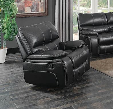 Willemse Upholstered Glider Recliner Black - SKU: 601936 coastmega