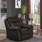 Sawyer Upholstered Glider Recliner Cocoa - 602333 coastmega