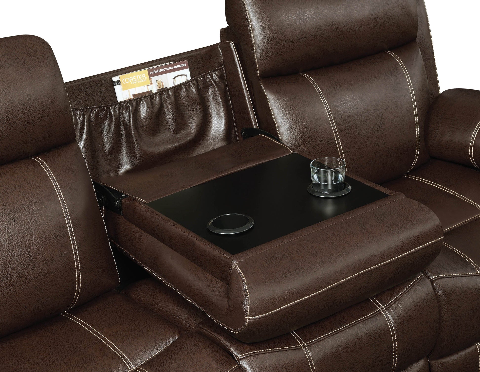 Myleene Upholstered Tufted Living Room Set Chestnut SKU: 603021-S2 coastmega