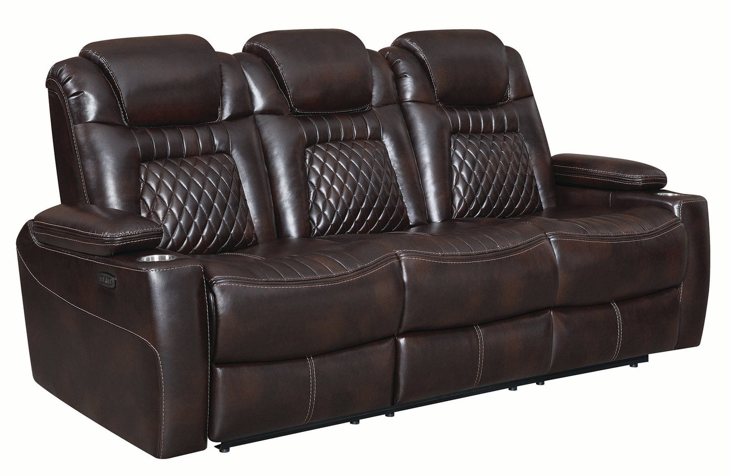 Korbach 2-Piece Power^2 Living Room Set Espresso coastmega