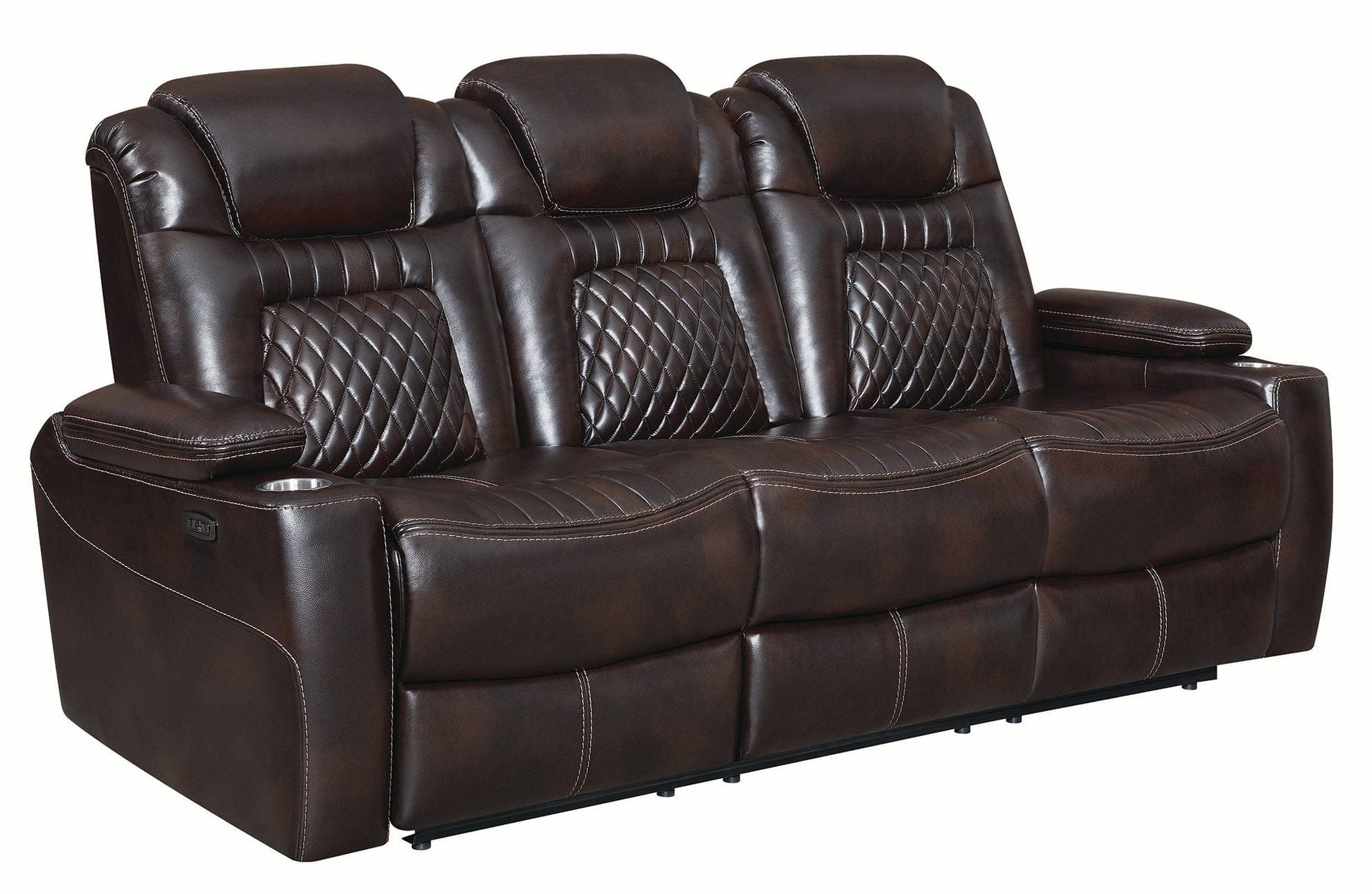 Korbach 2-Piece Power^2 Living Room Set Espresso coastmega