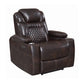 Korbach Upholstered Power^2 Recliner Espresso - SKU: 603413PP coastmega